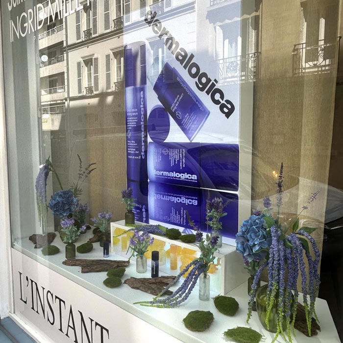 Vitrine-dermalogica Vitrine-dermalogica produits cosmétiques haut gamme